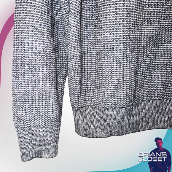 J. CREW Men's Waffle Crewneck Cashemere Sweater in Charcoal - M - Picture 7 of 13